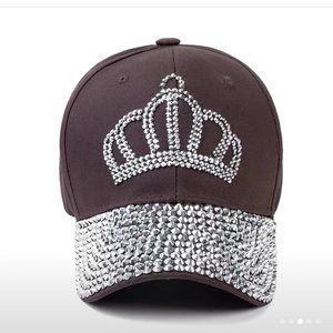 Princess Crown Baseball Cap with  Rhinestones